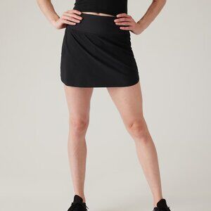 Athleta S Run With It Skort 14” Black Running Trails Outdoor